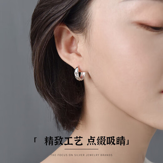 Qingaizu sterling silver 999 earrings for women, new Chinese style baby's breath earrings, fashion jewelry, birthday gifts for girlfriends