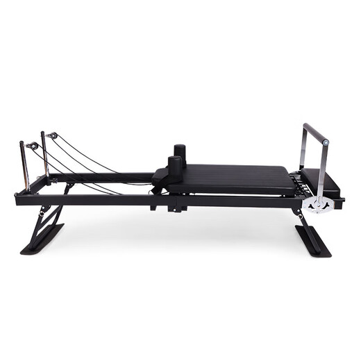 Pilates core bed, dual-use folding yoga bed for merchants, gym yoga studio, private aluminum alloy teaching high-end equipment, black folding yoga bed S1 latex spring dual-use model, no installation required, door-to-door delivery