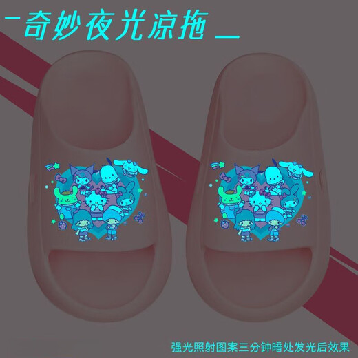 Ayub Cinnamon Dog Kuromi Slippers Cute Girls Sandals Summer Girls Wear at Home and Take a Bath Luminous Luminous-Sanli Size 37-38/Inner Length 245mm
