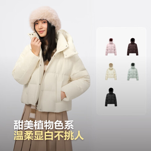Bosideng 25 Years Winter Women's 90 Down Thick Removable Hat Loose Short Warm Shopping Mall Down Jacket