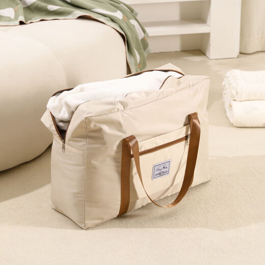 Yong Huan Kindergarten Quilt Storage Bag Moisture-Proof Oxford Fabric Quilt Luggage Moving Handy Packing Bag Short-distance Travel Bag Black Double-layer Thickened. Can be Set in Trolley Case Medium Size - Travel Clothing Sheets and Quilt Covers