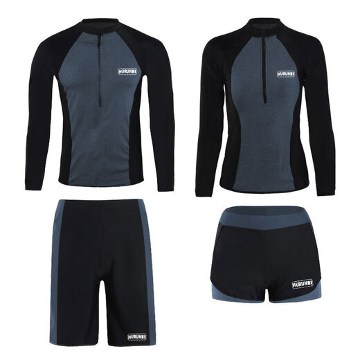 Hurun Neoprenanzug für weibliches Paar, Herren-Schnorchelanzug, Sonnenschutz, schnell trocknender Surfanzug, Badeanzug, langärmelige lange Hosen, Quallenanzug, männlich 3801 2XL