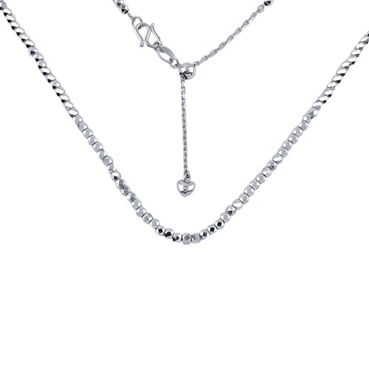 Beijing Gold Trading Center Co., Ltd. Platinum Necklace Women's pt950 Explosive Dandy Beads Platinum Clavicle Chain Birthday Valentine's Day Gift for Girlfriend and Wife About 12.81g
