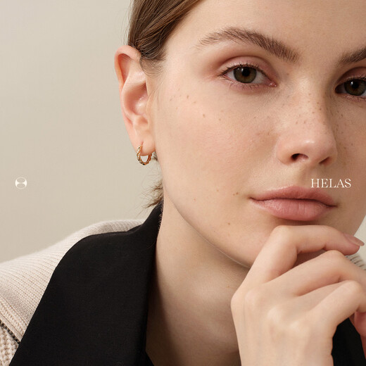 Helas Hera Knot 18K Gold Earrings Diamond Earrings Women's Sparkling Earrings Design Commuting Birthday Gift 18K Gold Gold Color