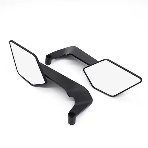 Yusenyi motorcycle electric vehicle modified new folding rearview mirror Chunfeng Kawasaki universal large field of view fixed wind wing white glass lens CNC set with mounting screws and tools