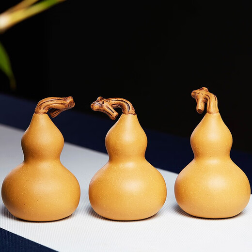 Zun pot purple clay tea pet ornaments gourd tea toy boutique can grow tea table ornaments hand-held toys tea set accessories