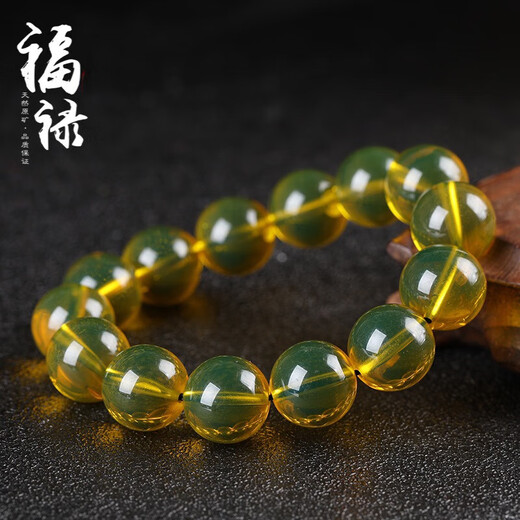 Mouth Ten Leaf Natural Water Purification High Blue Mexican Natural Blue Amber Bracelet Women's Men's Bracelet Single Circle Amber Jewelry Bracelet 10mm Blue Amber Bracelet (one item, one certificate)