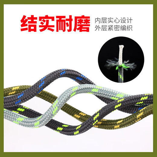 Outdoor hiking shoe laces round thick men and women wear-resistant travel shoes work shoes dad shoes Martin boots shoelace rope black and white 1 pair 120cm