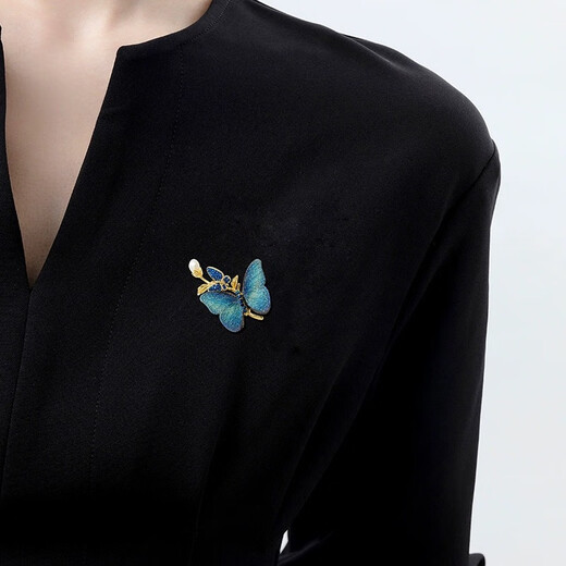 Xiaomi Star Brand Withdrawal Discount Outlet Embroidered Butterfly Brooch Accessories for Women None