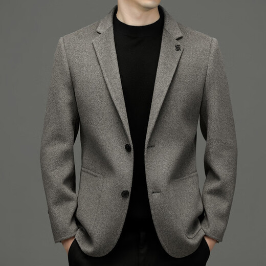 EMZ Ordos Wool Suit Autumn and Winter New Men's Korean Slim All-match Suit Casual Wool Trendy Jacket Orange XL 180