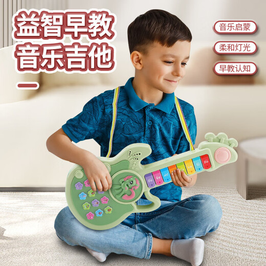 Children's music piano guitar toy multi-function electronic keyboard 1-3 years old 6 infants violin instrument can be played sweet pink bunny style