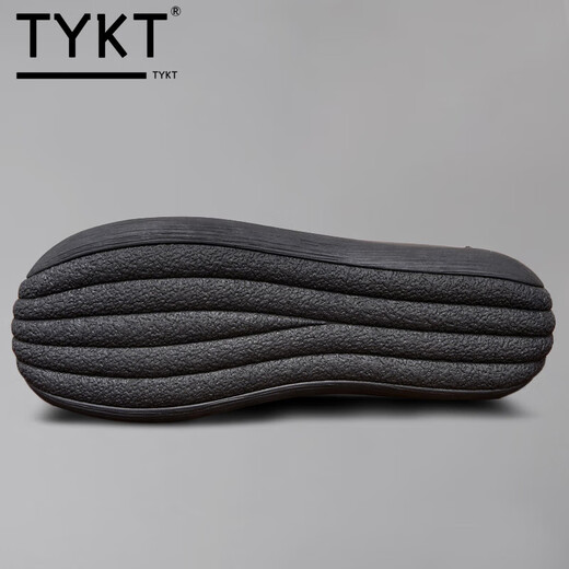 TYKT business casual shoes men's new top layer cowhide British leather shoes men's summer low-top breathable men's shoes TY2964 black 39