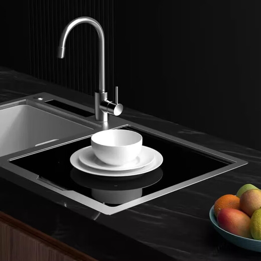 Dishwasher for 8-10 people, large capacity, double spray, small household smart fully automatic desktop embedded hot air drying, active oxygen sterilization and disinfection S3pro left machine upgraded version with ultrasonic