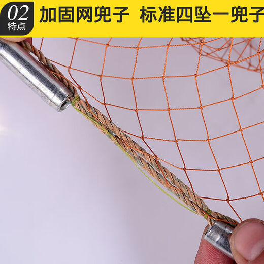 Fishing net, old-fashioned hand-thrown net, hand-thrown net, traditional nylon tire fishing line, hand-thrown fishing net, hand-thrown spin net, nylon 8Jin Jin equals 0.5kg, weight 3.5m, height 1 finger lead pendant