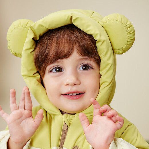 Minibala genuine velvet three-proof down jacket for boys and girls, baby cute style jacket winter