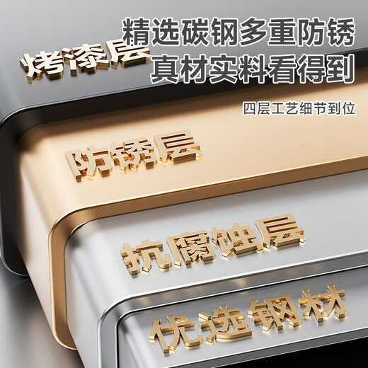 Kitchen Story Kitchen Storage Rack Countertop Microwave Oven Rack Pull-out Oven Rack Household Multi-Layer Kitchen Storage Rack Gray-Three Layers Pull-out Style 50cm Adjustable Layer Height