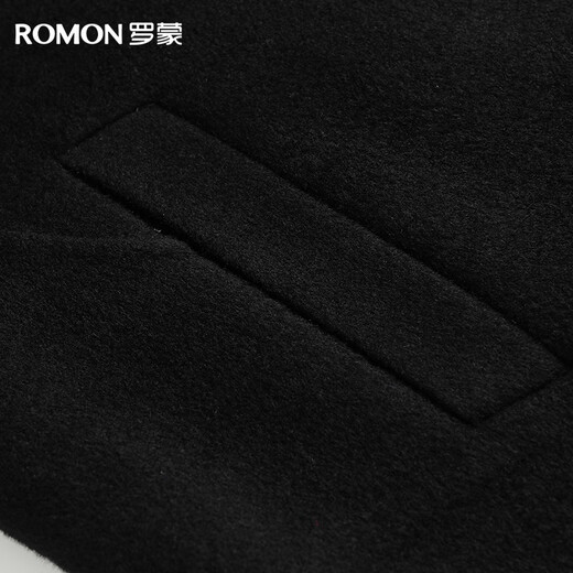 Romon 100% pure wool extended double-sided woolen coat men's autumn and winter woolen over-the-knee windbreaker jacket