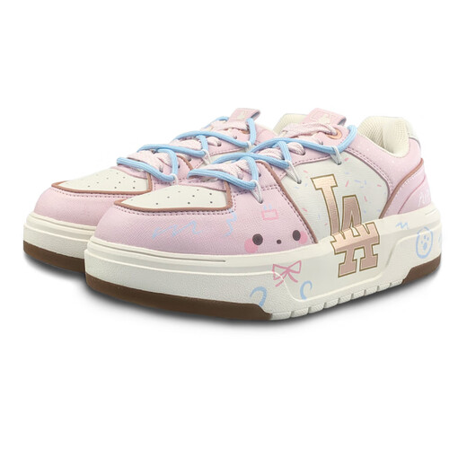 MLB customized ChunkyLiner naked eye 3D old money LQ sweetheart candy puppy macaron non-slip wear-resistant sneakers white powder 36.5 blue puppy gift box