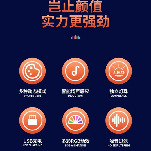 RGB colorful mode, trendy lifestyle electrical appliances, sound pickup rhythm atmosphere lamp, interior modified RGB voice-controlled music lamp, colorful atmosphere rhythm lamp that moves with the sound, L023 light moves with the sound + precise sound pickup, rechargeable model - 3 pieces