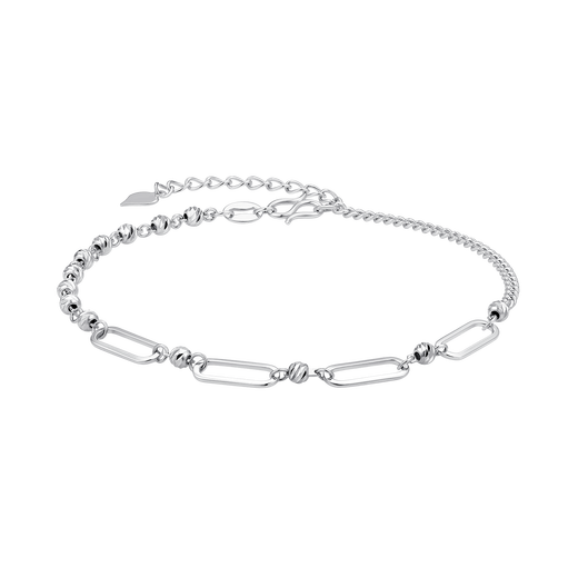 Jinzhifu Geometric Platinum Bracelet for Women PT950 Platinum Women's Chain for Wife, Girlfriend, Valentine's Day, Birthday, Mid-Autumn Festival Gift for Women, About 3.4 grams (refund more, make up less)