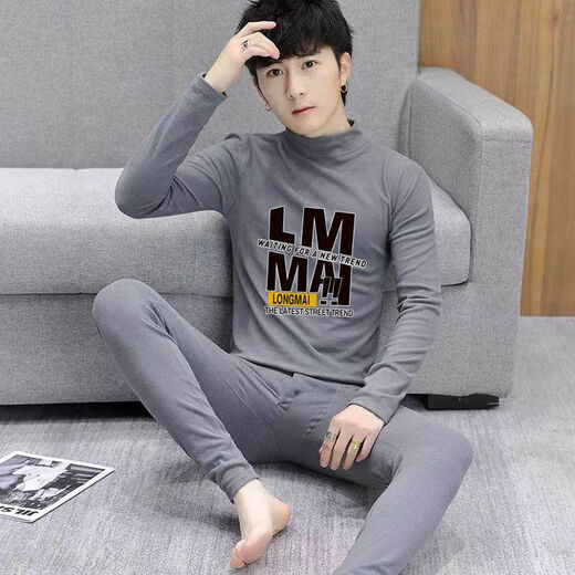 Hongdou Official Store Teenager's Thermal Underwear 12 Thermal Underwear 13 Autumn Clothes and Autumn Pants Teenagers' Velvet Suit 15 Winter Boys Nesque Black (Top + Pants) M 165 (75-95 Jin Jin is equal to 0.5 kg)