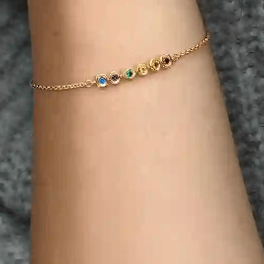 PANDORA Pandora multi-color design 14K gold-plated bracelet women's gold gold F brand original box