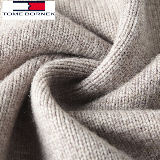 TOME BORNEK Tommy Tommy 100% wool cardigan men's high-end v-neck spring and autumn sweater jacket solid color casual men's wear medium gray 170/88A