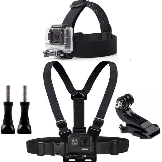 Jingmengyuan Creative Accessories DJI Sports Camera Accessories GP Wrist Strap Arm Strap Palm Strap Single Shoulder Strap School Bag Holder Head Strap Chest Strap Creative Accessories Chest Strap Headband + Adapter Set