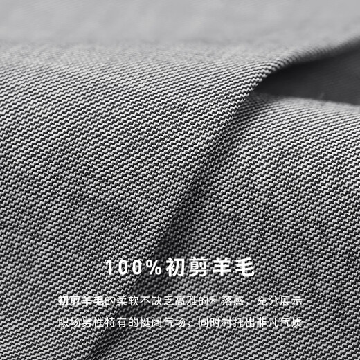 Guillaume de Mons Aojia pure wool suit complete set of men's business formal wear groom wedding dress casual three-piece suit suit gray top + pants 58 tops and pants size please note