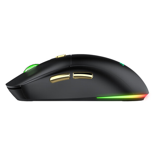 Acer Gaming-Maus mit drei Modi, kabelgebunden, kabellos, Bluetooth, RGB, Akku, programmierbarer Makrotreiber, Notebook, Desktop-Computer, Mobiltelefon, Tablet, IPAD, Büro, universell, Schwarz, Gold, Originalphase 3311-1K, Rücklaufquote 24000 DPI