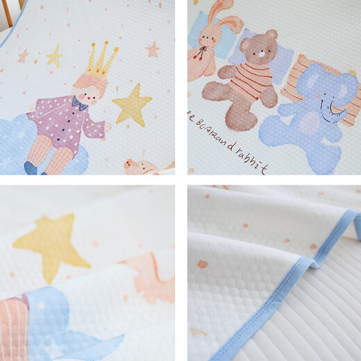 婴儿隔尿垫a类纯棉防水大尺寸儿童隔夜宝宝尿布可洗透气月经姨妈 小王子 80*100cm