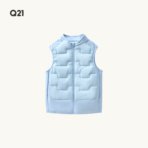 Q21 Oh Oh Goose Velvet Vest School Uniform Artifact for Children and Boys 95 Velvet Class A Liner to Keep Warm, Milk Blue 90 cm
