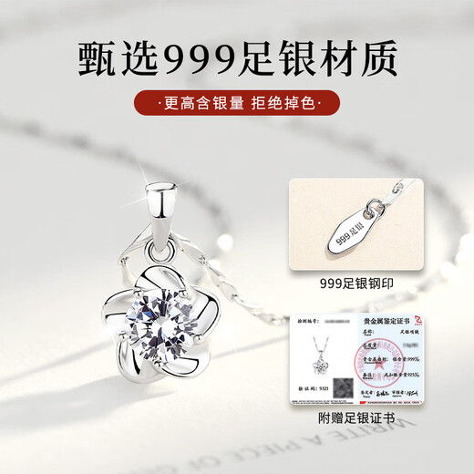 The only (Winy) sterling silver necklace women's pendant birthday gift for girlfriend and wife light luxury niche high-end silver jewelry