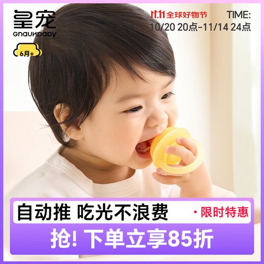 Royal Pet Bite Fruit and Vegetable Fun Bag Baby Eats Fruit Food Complementary Baby Baby Bites and Plays Teething Tool Full Silicone Teether L Size