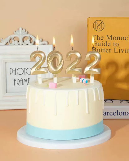 Yusenyi Birthday Cake Opera Gold-plated Smokeless Candle Children's Number Personalized Creative Shell Party Baking Decoration 09 1 each or remark 10 in total Diamond Number Candle