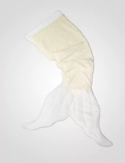 RSRDDY Mermaid Tail Double-layer Blanket Thick Air-conditioned Small Blanket Children's Adult Sleeping Bag Anti-Kick Quilt Sofa Lunch Blanket Light Yellow-Double-Layer One-size-fits-all Can be used by both adults and children