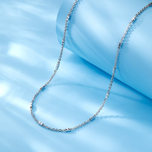 Luxury beads pt950 platinum necklace light luxury niche high-end platinum chain temperament girl birthday gift for girlfriend jewelry 5.39g