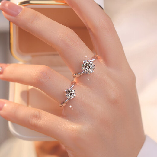 MZMZ platinum ring for women pt950 platinum engagement diamond ring Valentine's Day birthday gift for girlfriend and wife Local warehouse/next day delivery - light luxury twist arm diamond ring 50 points