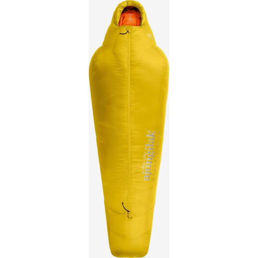 MAMMUT Girls Sleeping Bag Lightweight Double-Sided Zipper Adjustable Warm Collar Contrast Lining Mottoprint zitronengelb ONE SIZE