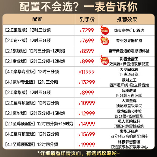 Westin home ktv audio set singing complete equipment karaoke karaoke machine all-in-one home theater Teana professional 12-inch four-way world's top ten audio brands 2.0 flagship version 12-inch three-way