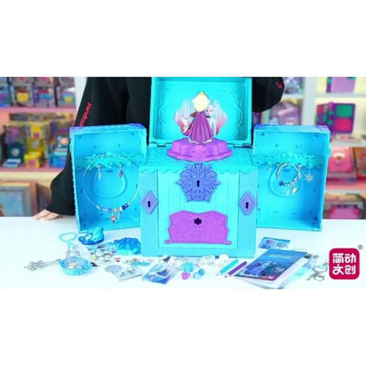 Shantou Lincun Simple Oversized Treasure Box Sharing Pack Frozen Ye Luoli Blind Box Dismantling Fun Girls and Children's Toys Cuckoo Frozen Trolley Box Cuckoo Set