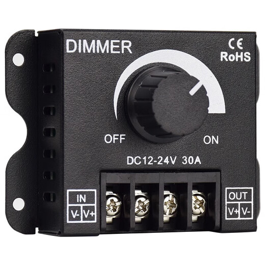 LED dimmer 12v light box luminous characters manual knob 24V lamp strip remote control dimmer amplifier ed soft and hard light strip lamp strip dimmer brightness adjuster knob dimmer DC12V-24V/30A