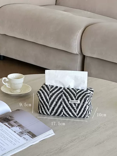 Yusenyi French fabric tissue box light luxury and high-end bedroom bedside table tissue cover large capacity home tissue storage bag Lin Ying misordered