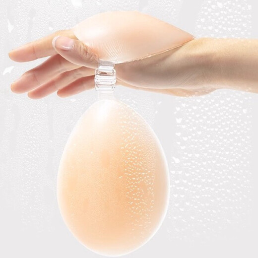 Thick silicone bra patch that can't fall off, prevents leakage, strapless invisible bra for women's wedding dress, small transparent silicone bra, three-dimensional straps B