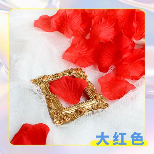 OEMG simulated rose fake petals KTV sprinkle flowers Valentine's Day confession proposal romantic wedding room ceremony decoration decoration wholesale big red about 1000 pieces compressed package