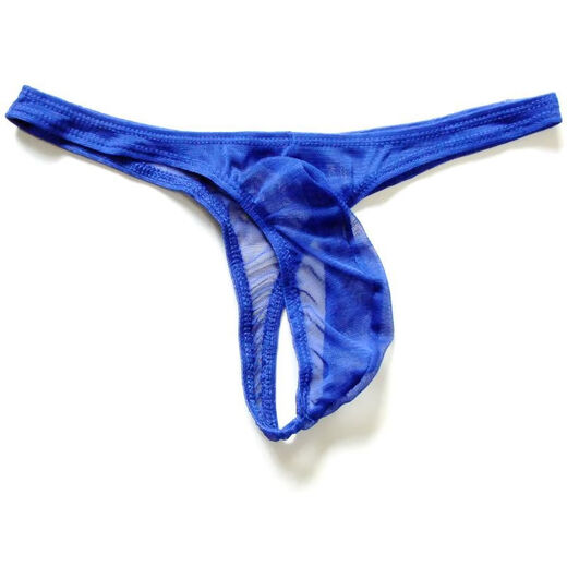 Men's T-pants thong low-waist sexy men's fully transparent mesh comfortable butt-lifting sexy underwear T153 red one size fits 1'8--2'7 waist