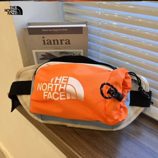北面（The North Face）新款男女登山户外胸包运动腰包两用斜挎包旅游拼色手机包包 P70-L18-橘色 均码