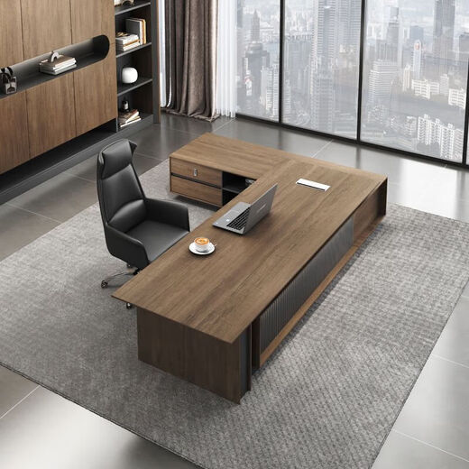 Desk boss table simple modern executive desk creative office desk and chair combination package manager table president table total length 2 meters boss table