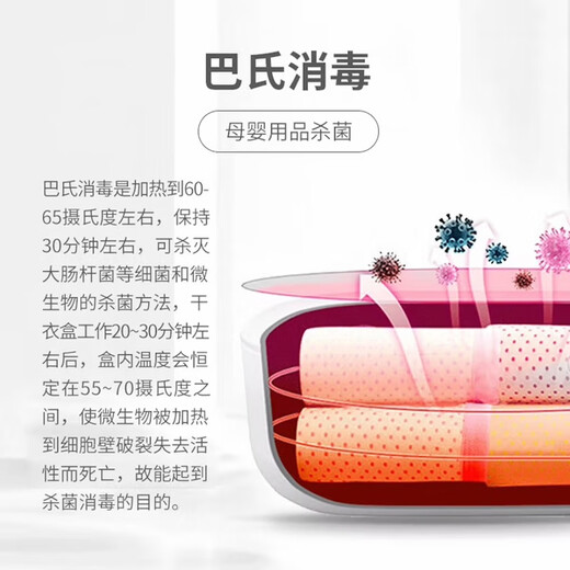 HANASS clothes dryer underwear disinfection and sterilization maternal and infant clothes dryer household underwear disinfection clothes small dry clothes small portable drying box