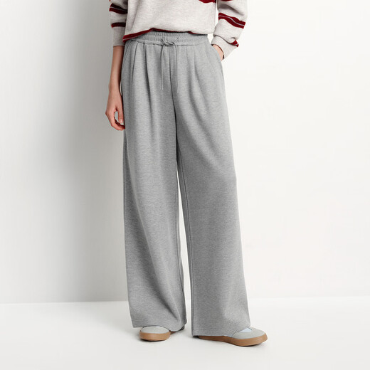 Pantalones casuales semir para mujeres en invierno imitación plisada plisada pantalones de pierna ancha caída 2025 Nuevo versátil pantalones de arroz glutinoso